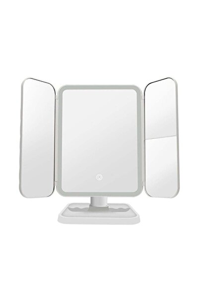 Arabest Trifold Makeup Mirror,1X 2X 3X Magnification,Lighted Vanity Mirror,3 ...
