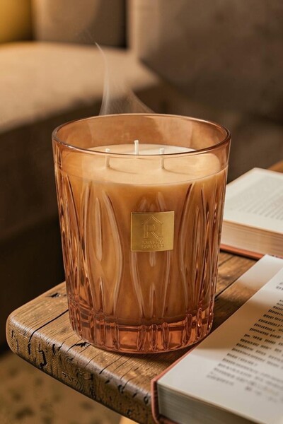 sahal aloula Luxury Scented Candle Beach Fragrance - Honey Crystal Glass Jar ...