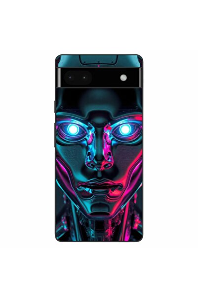OEM Husa compatibila cu Google Pixel 6A Silicon Gel Tpu Model Chrome Humanoid