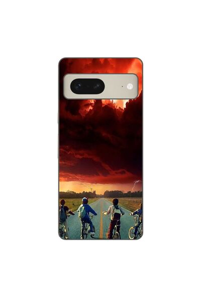 OEM Husa compatibila cu Google Pixel 8 Silicon Gel Tpu Model Stranger Things ...