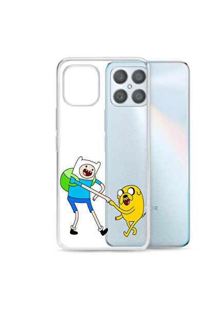 OEM Husa compatibila cu Honor X8 Silicon Transparenta Model Adventure Time Ha...