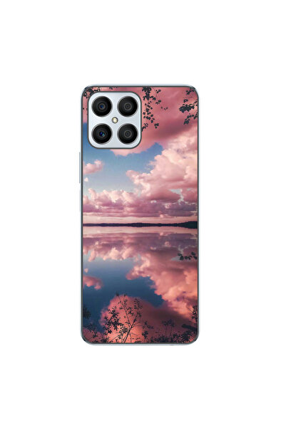 OEM Husa compatibila cu Honor X8 Silicon Gel Tpu Model Pink Clouds