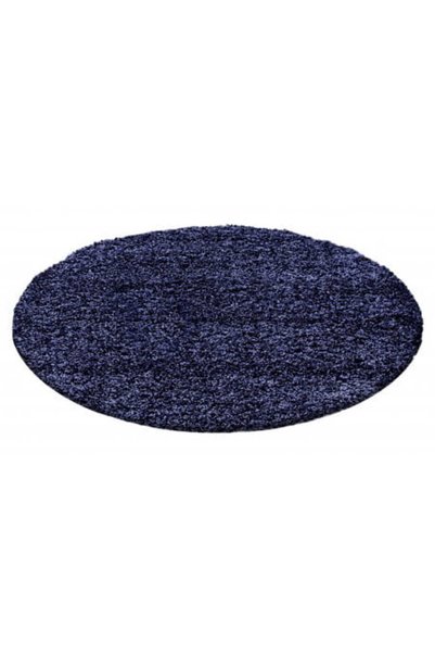 AYYILDIZ Covor Shaggy, Life unicolor Rotund, 80 x 80 cm, Bleumarin, Polipropi...