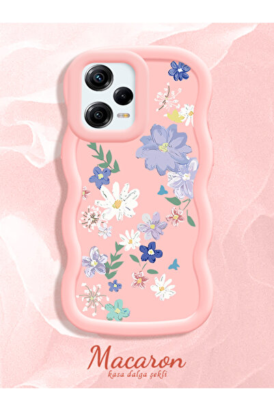 CASEVIBE Xiaomi Redmi Note 12 Pro 5G Uyumlu Güzel çiçek desenli, dayanıklı si...