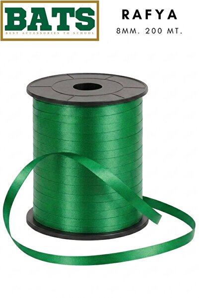 BATS RAFYA BALON İPİ SÜSLEME KURDELESİ 8 MM. X 200 MT. YEŞİL