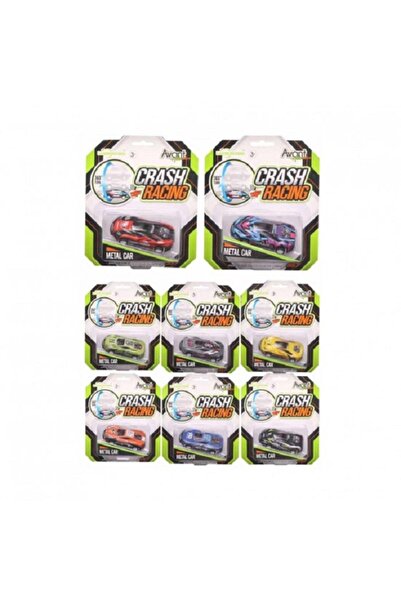 Noname Jucarie masina din metal cu mecanism pull&minus;back Crash Racing,...