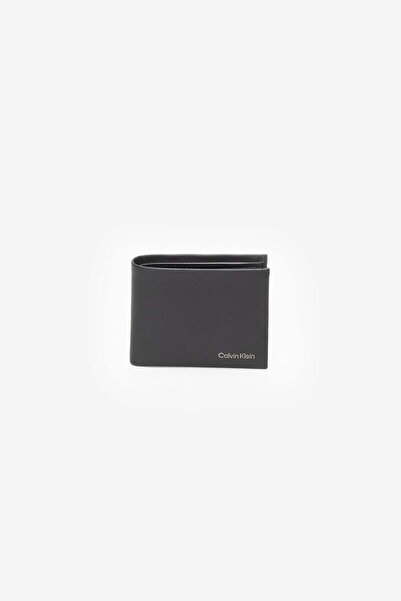 Calvin Klein Μαύρο Ανδρικό Πορτοφόλι CK CONCISE BIFOLD 6CC W/BILL