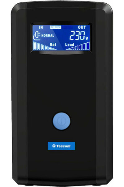 TESCOM UPS.0787 UPS Line-Interactive 1200VA 720W με 4 πρίζες Schuko
