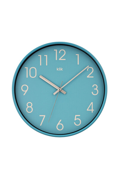 Klik Modern Renkli Tasarım ⌀31cm Mavi Renkli Genç Duvar Saati