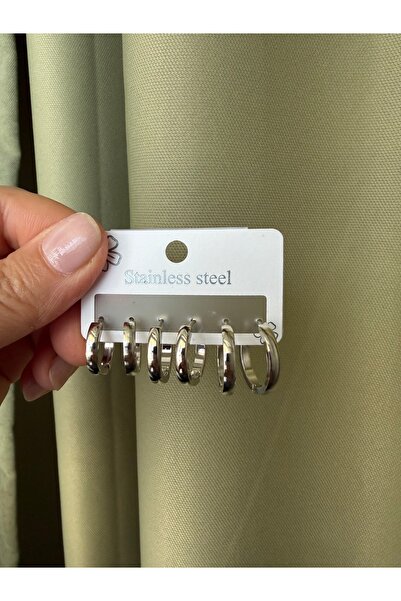 staınless steel Tuelataki / Women's Silver Multiple Earrings