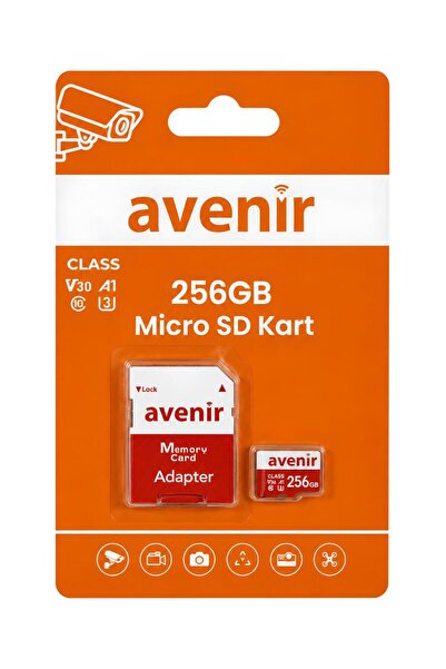 AVENİR 256GB U3 V30 A1 Ultra Hızlı Micro SD Kart