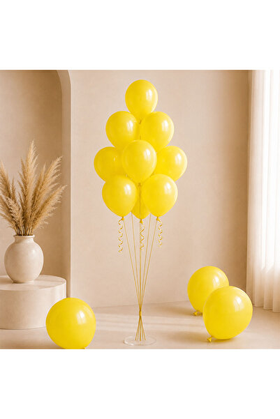 BeySüS Yellow Color Latex Pastel Balloon (30 cm) - 100 Pieces