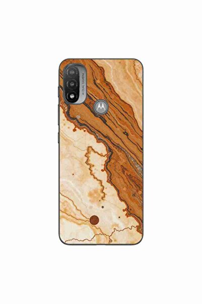 OEM Husa compatibila cu Motorola Moto E20 Silicon Gel Tpu Model Caramel Marbl...