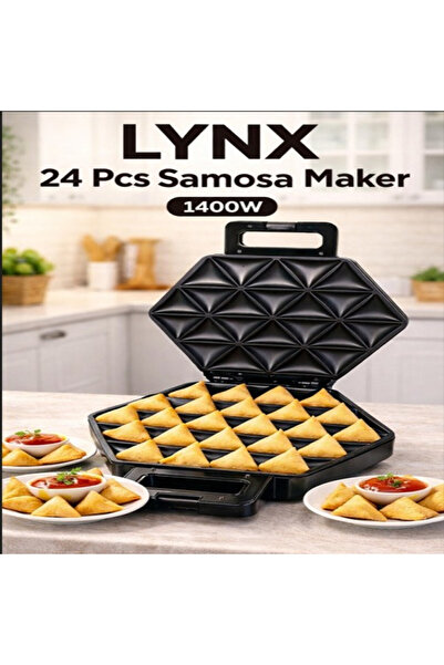 familystore صانع السمبوسة الكهربائي من LYNX، سعة 24 قطعة، بسطح غير لاصق، تحكم...