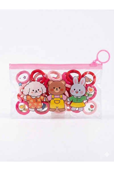 Masal Dünyası Bursa 50-Piece Bag of Children's Rubber Hair Clips - Colorful a...