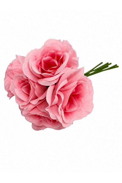 OEM Flori Artificiale Buchet Trandafiri 6 In Legatura Roz