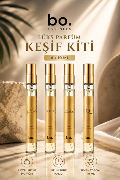 Bo Essences Lüks Parfüm Keşif Seti - Kalıcı Niş Niche Parfüm Deneme Kiti 4x10...