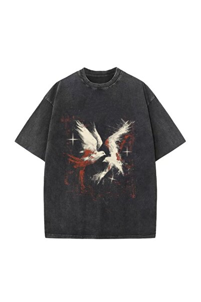 bellanova Unisex Oversize Printed T-Shirt Streetwear Comfortable Fit Daily Pr...