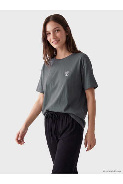 LC Waikiki Zero Roba Collar Embroidered Women's Pajama Top from Uzg Store for...
