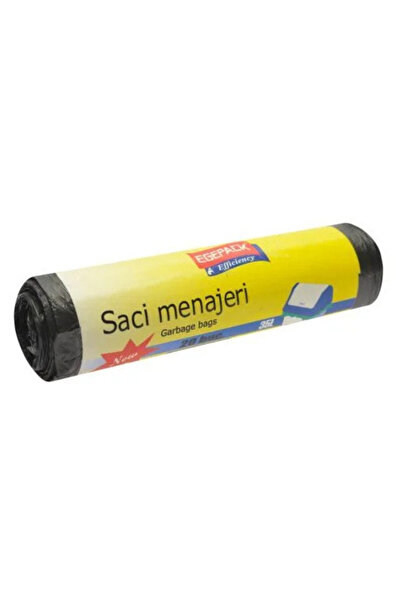 Egepack Top Bottom Set of 10 Rolls of Black HDPE 35L Garbage Bags, 20 Pieces ...