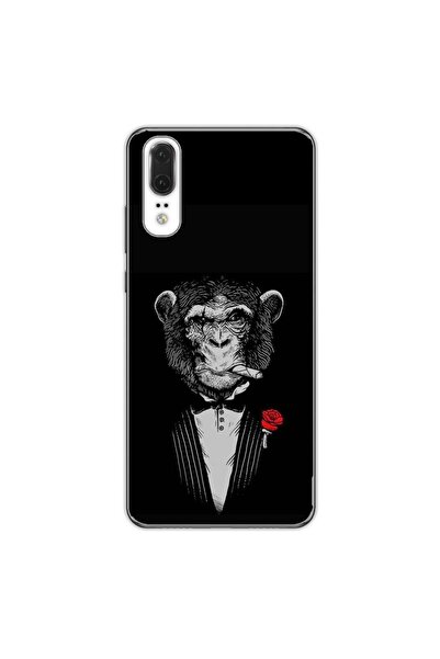 OEM Husa compatibila cu Huawei P20 Silicon Gel Tpu Model Cigar Monkey