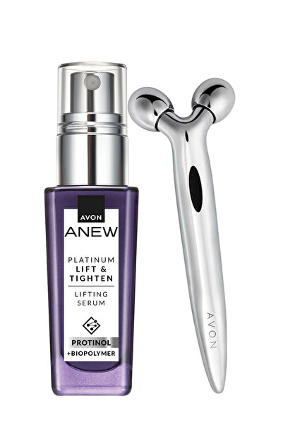 AVON Anew Platinum Lifting and Firming Serum and Massage Roller Package