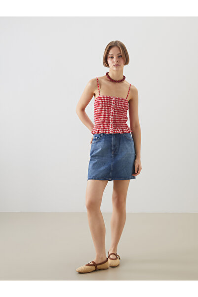 LC Waikiki Slim Fit Mini Denim Skirt