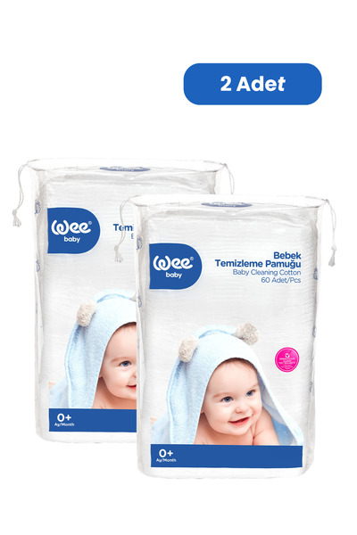 Wee Baby Bebek Temizleme Pamuğu Seti (60x2 120 Adet)