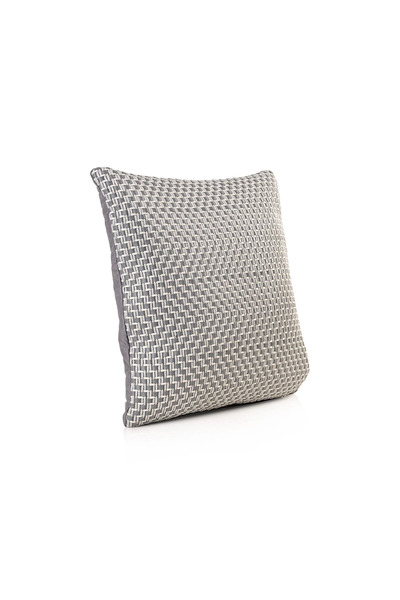 Midas Furniture وسادة جلدية مربعة 45×45 سم رمادي فاتح