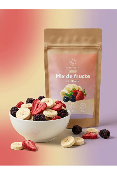 Pure Taste Mix de fructe liofilizate Pure Taste, 100% naturale , Fara Zahar A...