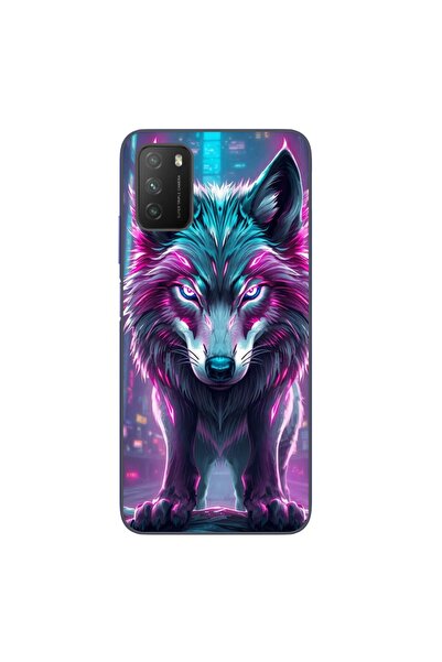 OEM Θήκη συμβατή με Xiaomi Poco M3 από σιλικόνη gel TPU με σχέδιο Cyberpunk Wolf