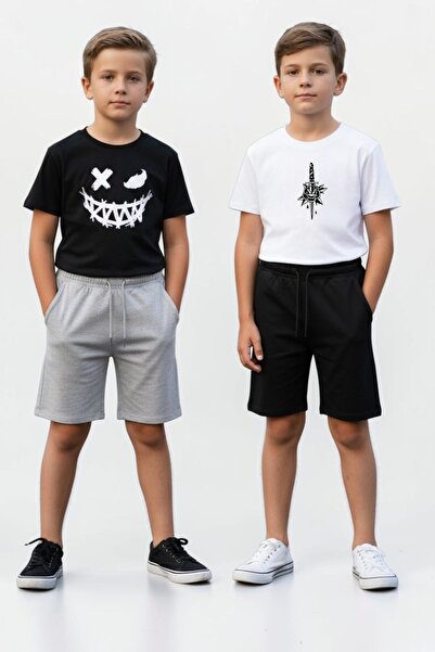 han elegant 4-dijelni letnji set za decu: kapri pantalone i majica
