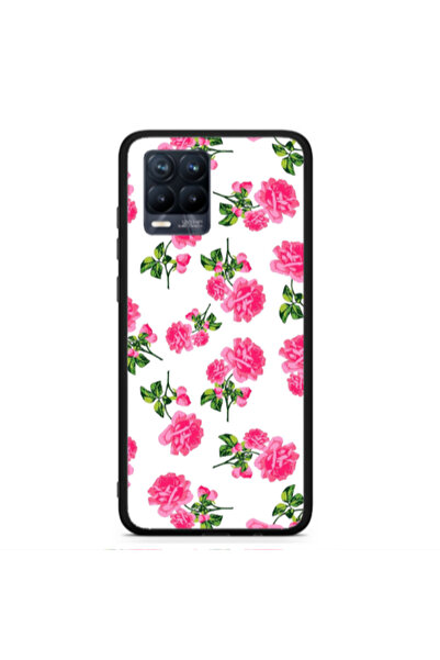 Other Realme 8 Roses White Black Glossy Θήκη