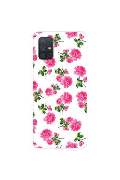 Other Samsung A71 Roses White Transparent Silicone TPU Θήκη