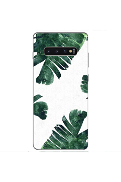 Other Samsung S10 Plus green Line Transparent Silicone TPU Θήκη