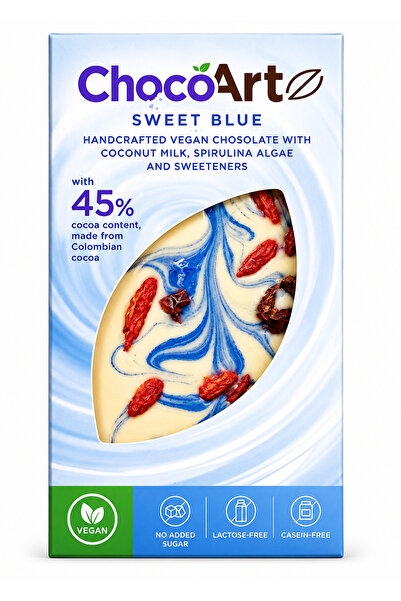 ChocoArt Hand Crafted Chocolate ChocoArt Sweet Blue – Ciocolata vegana artiza...