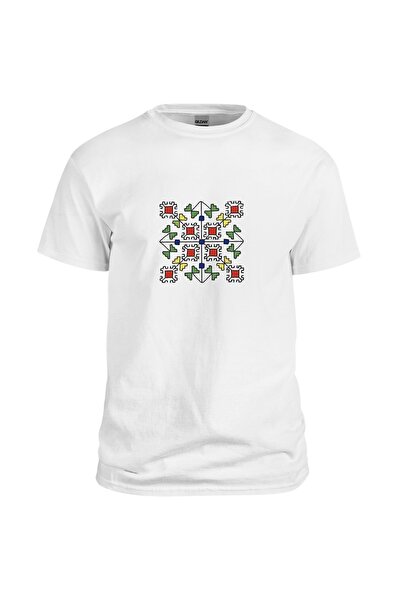 Leistung C&R t-shirt with traditional motifs from Suceava Bucovina county, mo...