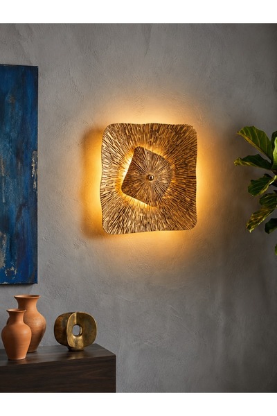 bella lighting Lüks Tasarım Botanica 3 Renk Led Aplik Sarı Gold Ithal Elektri...