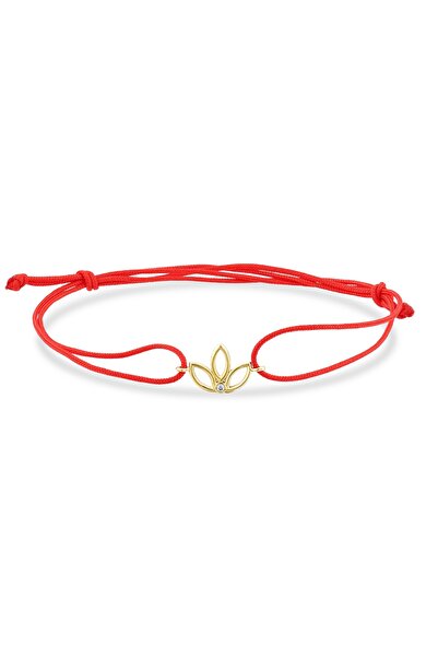 Koçak 14 Ayar Taşlı Lotus Altın İpli Bileklik