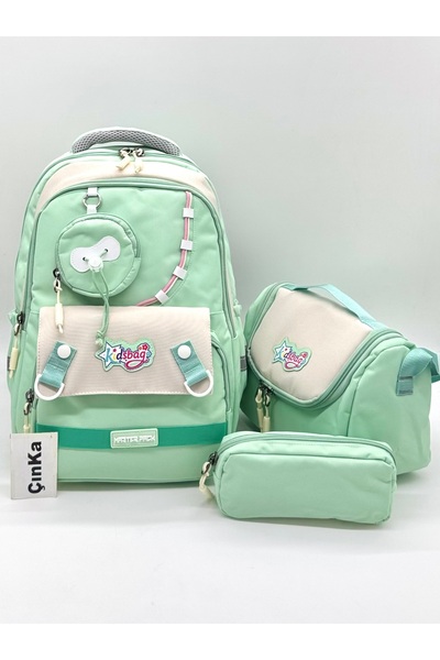 Çınka Bags Luxury Accessory Detailed Thermal Lunch Bag and Pencil Case Girls'...