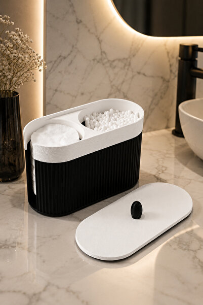 Arvella Studio Cotton Swab and Earbud Organizer – Bathroom Countertop Cotton ...
