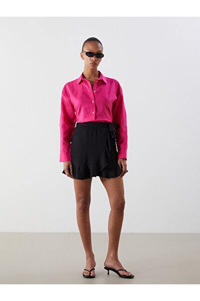 LC Waikiki Özmarka New Season Elastic Waist Textured Ruffled Mini Skirt