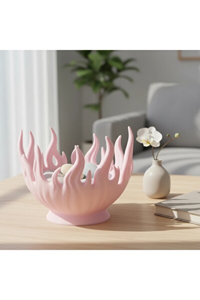 OEM Decorative Flame Bowl, 3D Printed, Small Object Holder, Modern Design