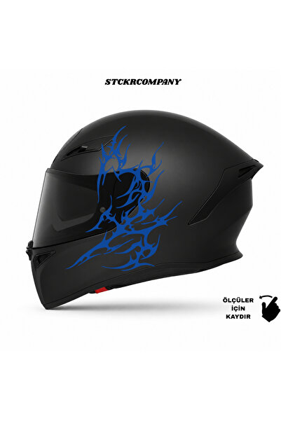 STCKRCO Tribal Kask Stickerı – Motor Kaskı İçin Premium Tribal Sticker - Moto...