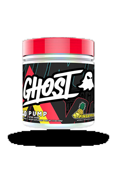 Ghost Pre-antrenament fără cafeină, Ghost, Pump, 380 grame, aromă de ananas, ...
