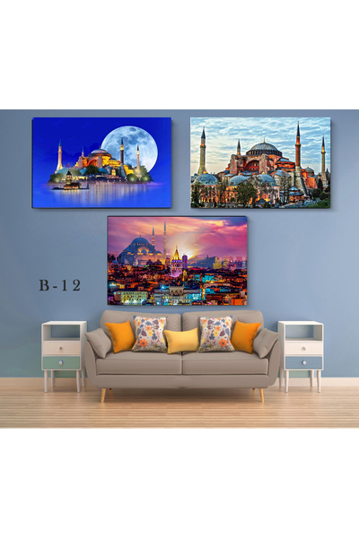 BellaaaModa 3 PARÇALI MDF TABLO