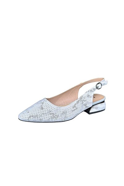 Karisma Women's low-heeled elegant silver shoes with G last 60001B