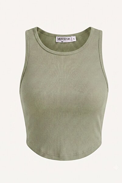 Mood Lab Kadın Kaşkorse Oymalı Fitted Crop Top Atlet