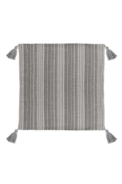 OEM Decorative Pillowcase , Gray, 45 x 45, Tasseled, with zipper, sofa/bed, l...