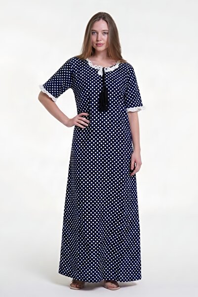 al bent al sharqieh Women's Cotton Polka Dot Dress Pajamas